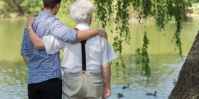 44670437 - picture of father and son spending leisure time in park