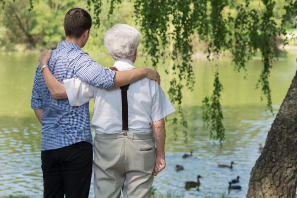 44670437 - picture of father and son spending leisure time in park